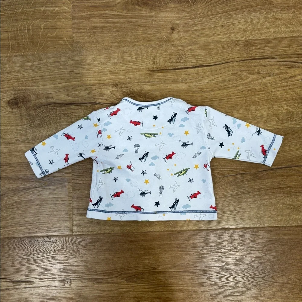 Kissy Kissy Airplane Button Front Pajama Top